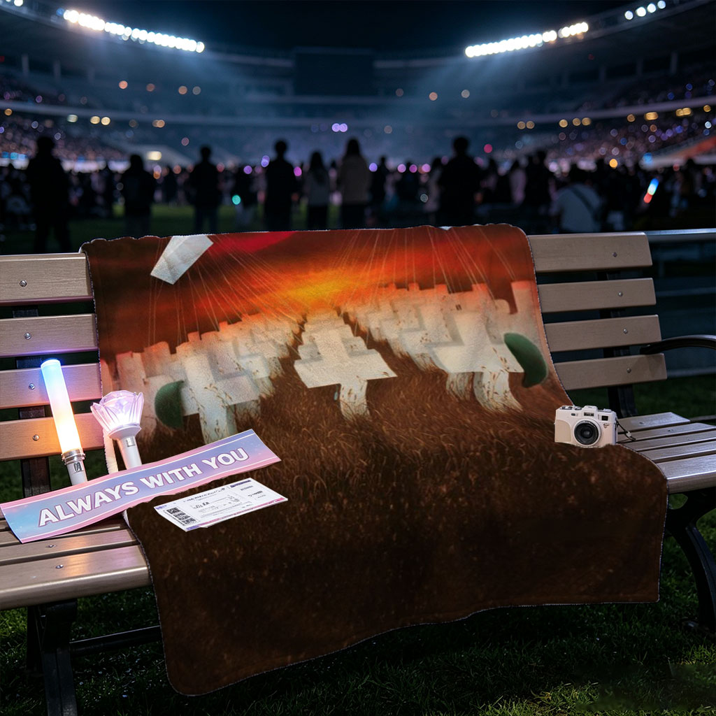 Metallica War Scene with Crosses and Fiery Sky - Blankets
