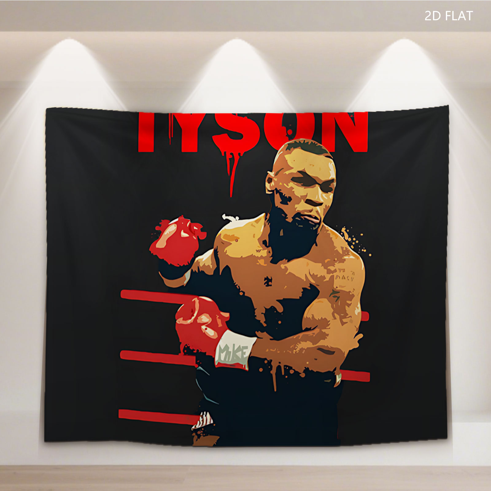Mike Tyson Boxing Legend in the Ring - Tapestry
