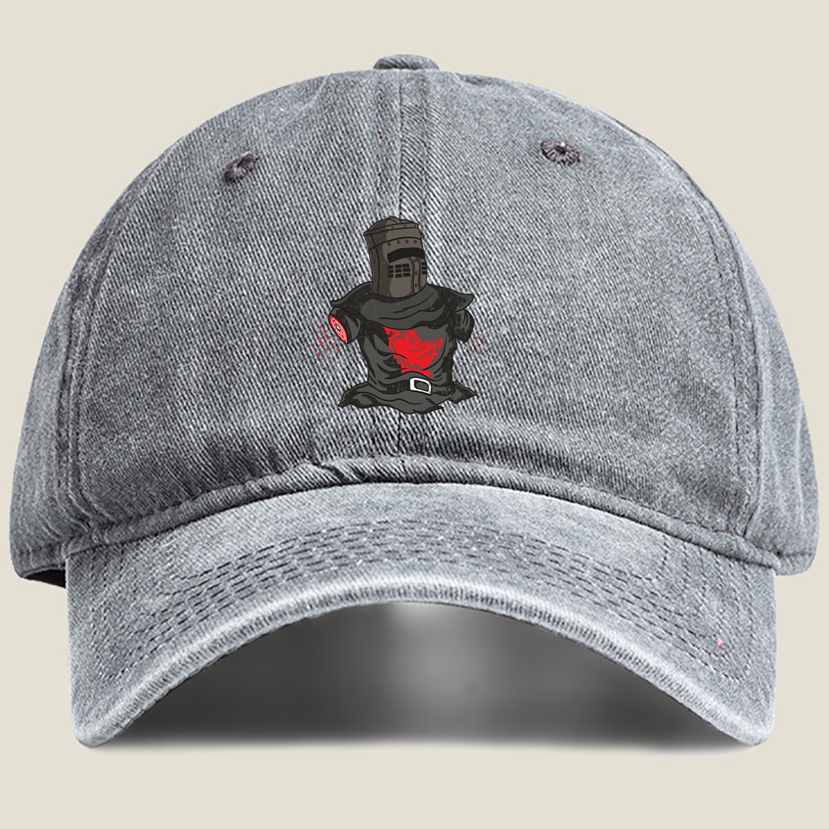 I'm Fine - Knight with Hidden Pain - Washed Denim - Baseball Cap