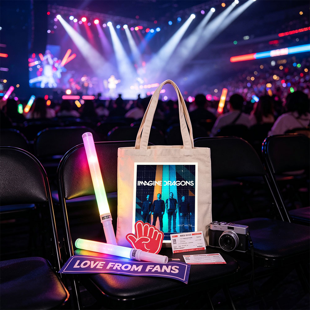 Imagine Dragons Live Performance in Wichita 2016 Concert Poster - Canvas tote bags
