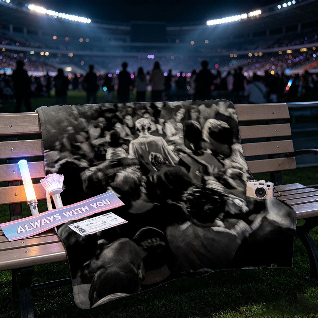 Billie Eilish Live Concert Crowd Shot in Black and White - Blankets
