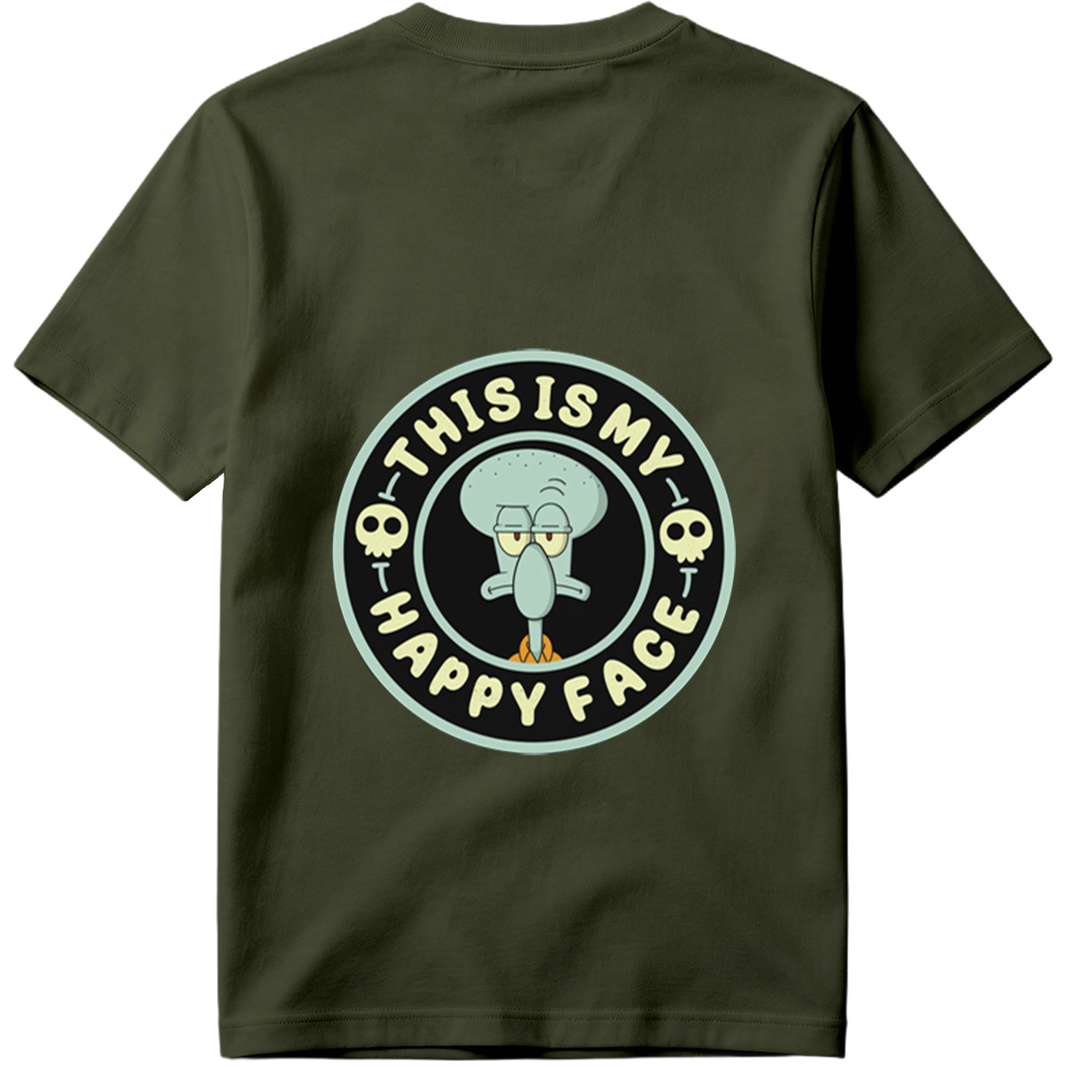 Squidward This Is My Happy Face - Tee