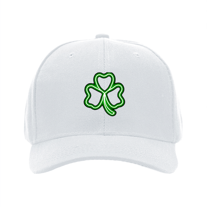 1pc New Baseball Cap with Neon Green Clover Print and Glowing Design Unisex Adjustable Hat for Outdoor Activities and Casual Wear Adults and Teens