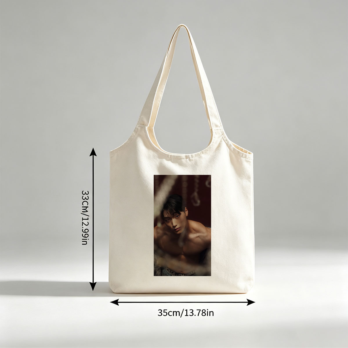 Kim Min-jae Shirtless Portrait in Dramatic Lighting with Dolce & Gabbana Underwear - Canvas shoulder bags/