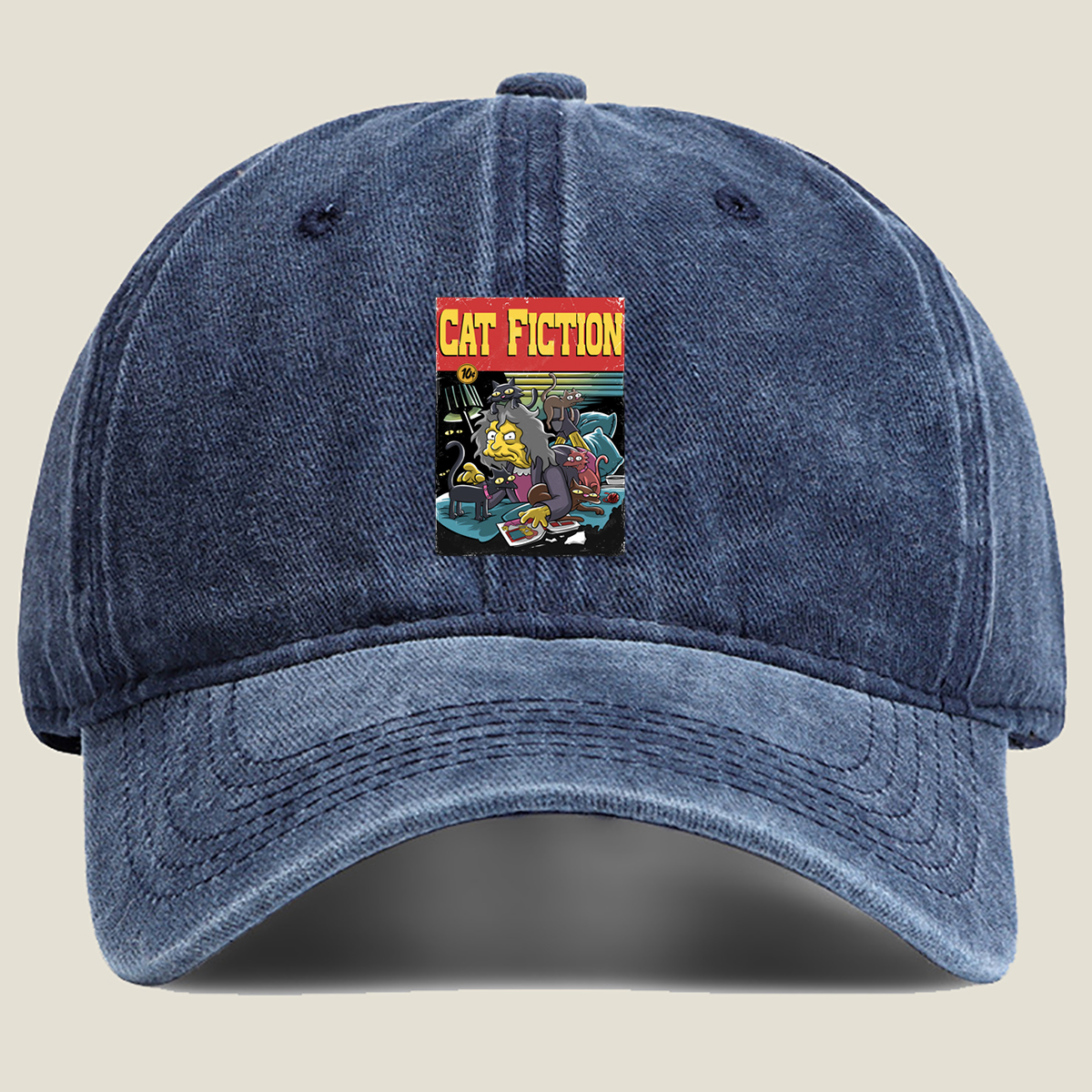 Cat Fiction: The Misadventures of a Cat-Infested Man - Washed Denim - Baseball Cap