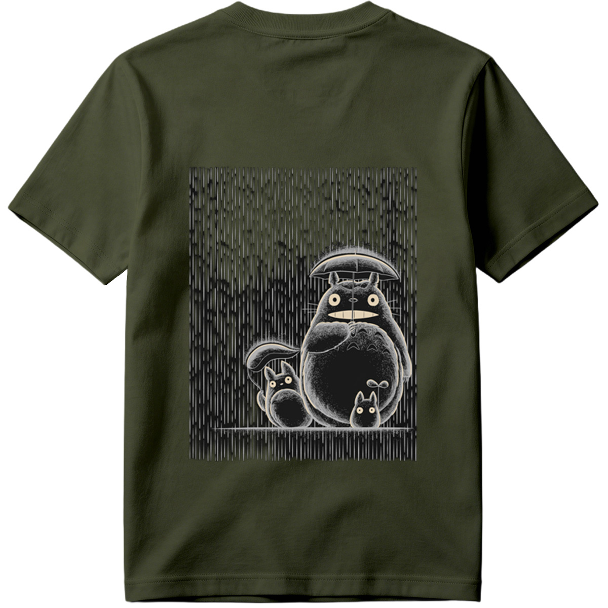 Totoro and Friends in the Rain - Tee