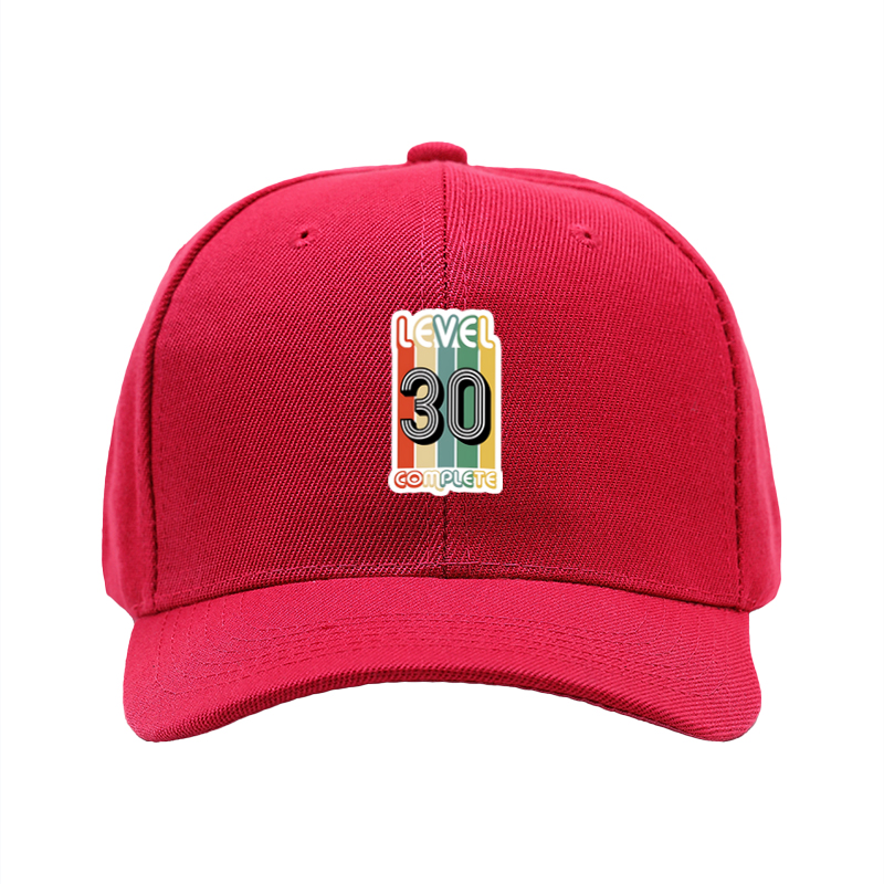 1pc New Baseball Cap Level 30 Complete Retro Print Unisex Adjustable Hat for Outdoor Activities and Casual Wear Adults Fashion Statement Cap