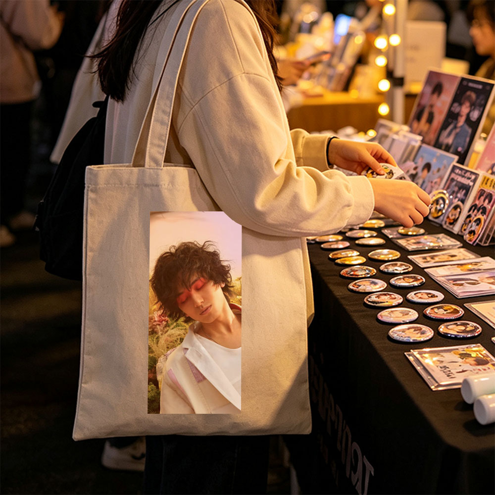 Yuta Okkotsu in a Dreamy Garden Scene with Soft Lighting and Vibrant Makeup - Canvas tote bags
