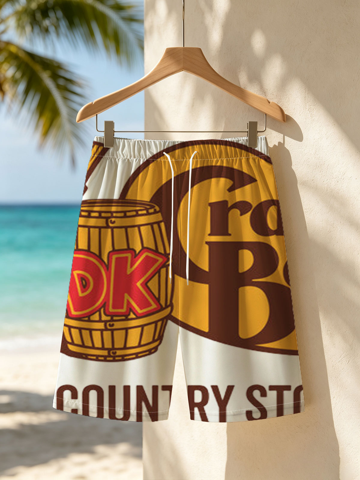 Cranky Barrel DK Country Store Featuring Donkey Kong -  Beach shorts