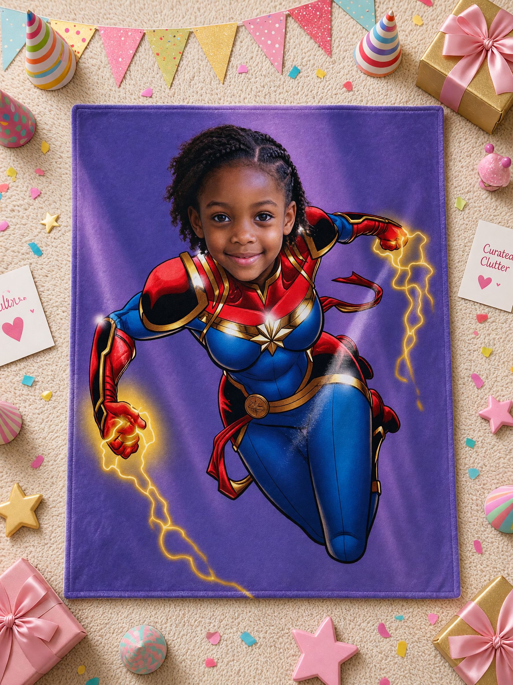 Custom Superhero Photo Blanket Soft Flannel Fleece Throw Personalized Face Portrait Bed Sofa Wrap Ideal Keepsake Gift
