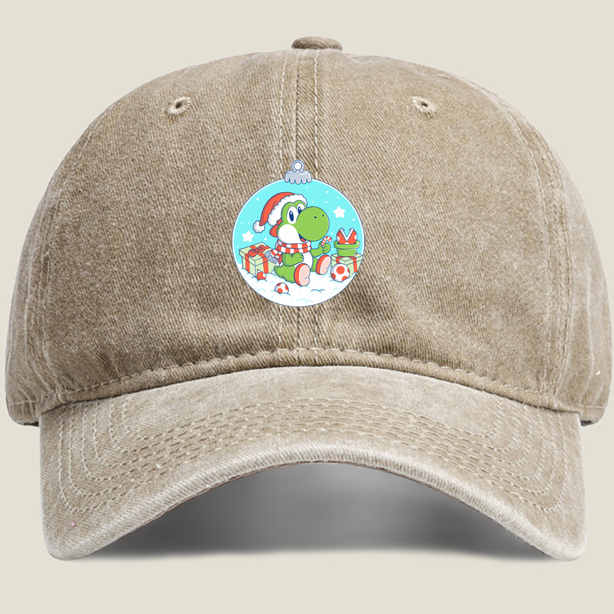 Yoshi Christmas Ornament - Washed Denim - Baseball Cap