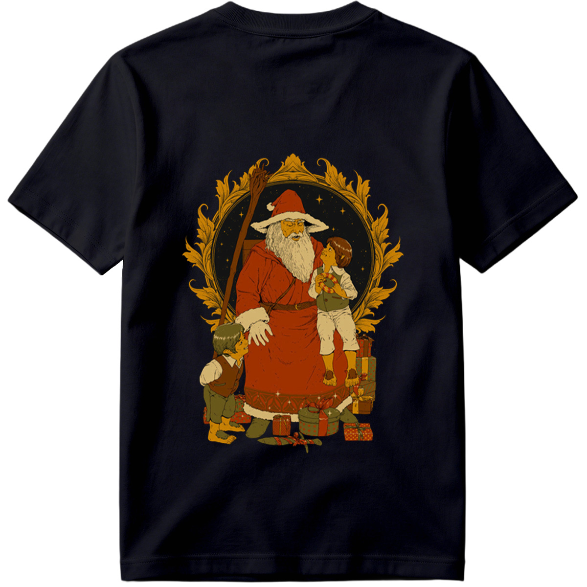 Santa Claus with Children and Gifts - Tee