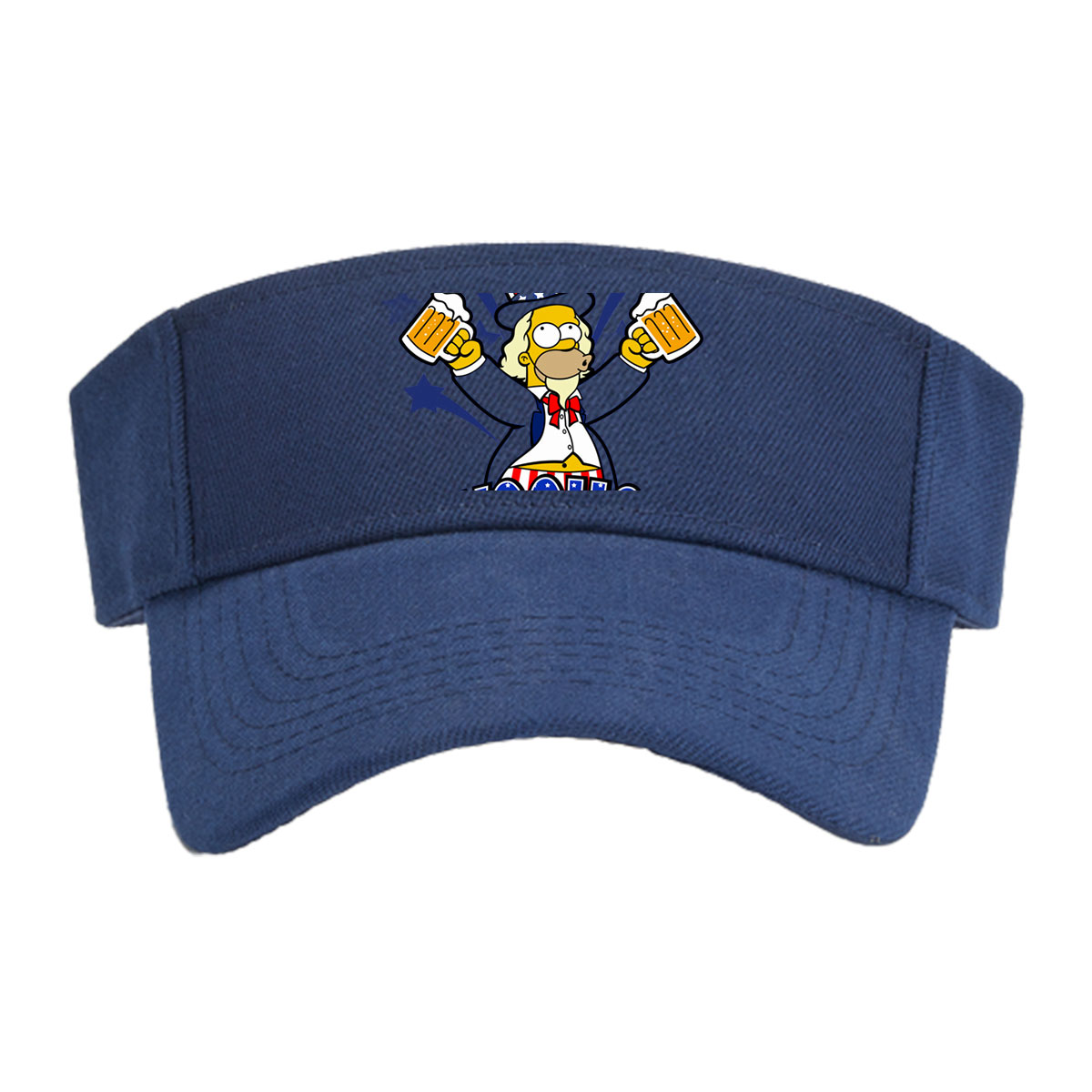 Simpsons Character in Uncle Sam Costume Holding Beer Mugs with 