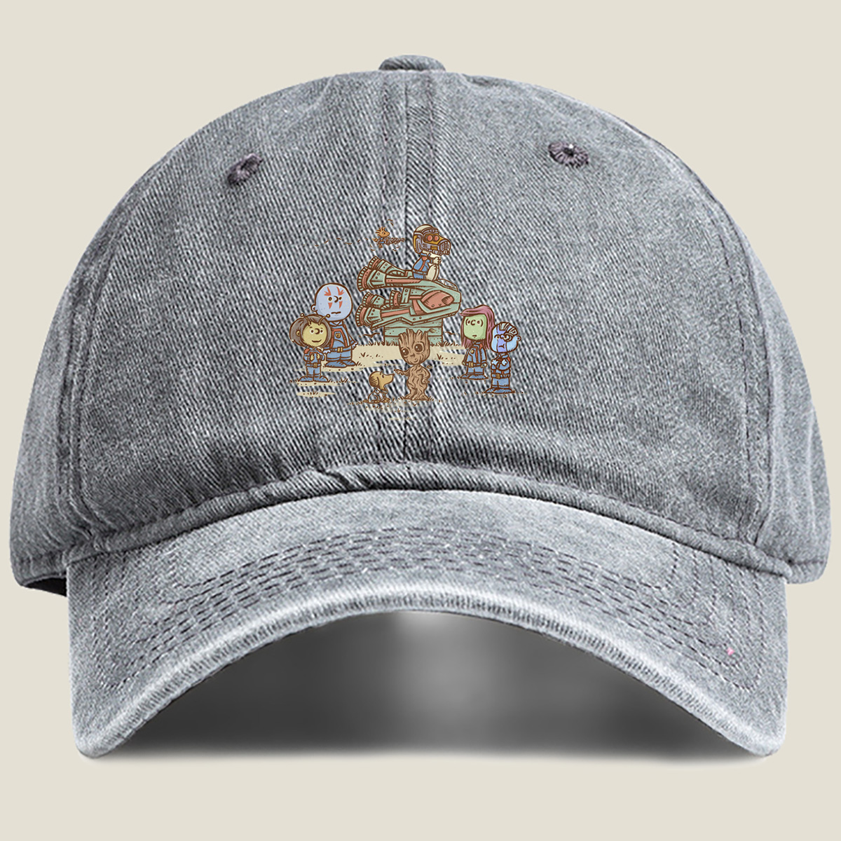 Guardians of the Galaxy: Groot, Rocket, Star-Lord, Gamora, Drax, and Nebula - Washed Denim - Baseball Cap