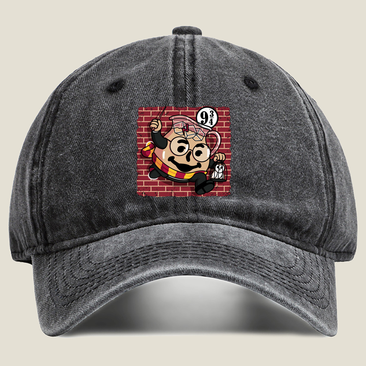 Harry Potter: Teapot Wizard at Platform 9? - Washed Denim - Baseball Cap