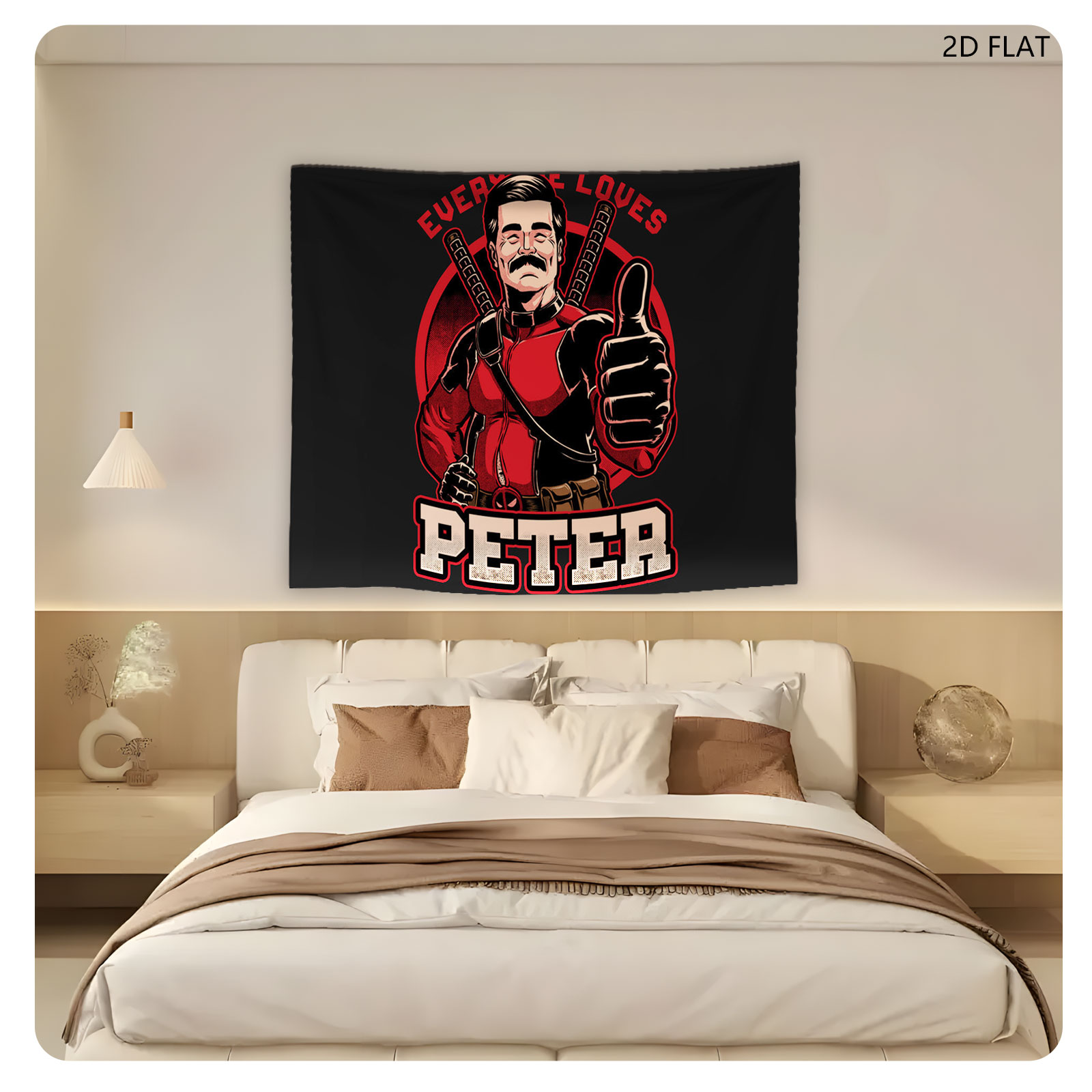 Everyone Loves Peter - Deadpool Parody Character - Tapestry