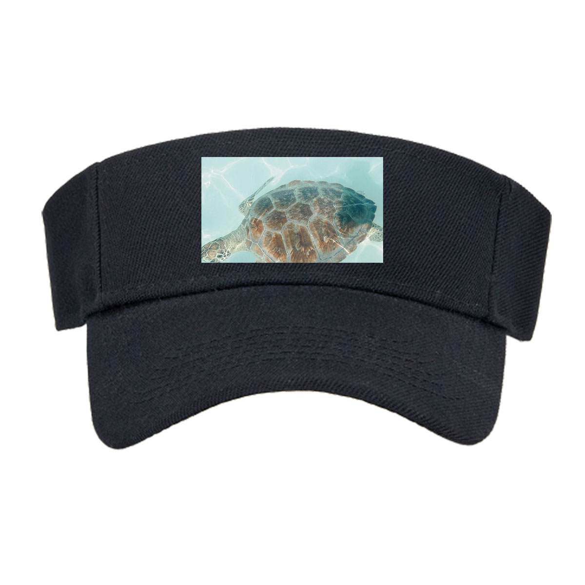 Sea Turtle Swimming in Clear Blue Water -  Visor cap