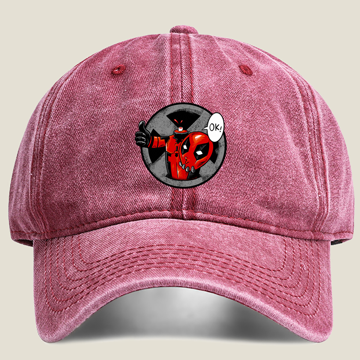 Deadpool OK! - Washed Denim - Baseball Cap