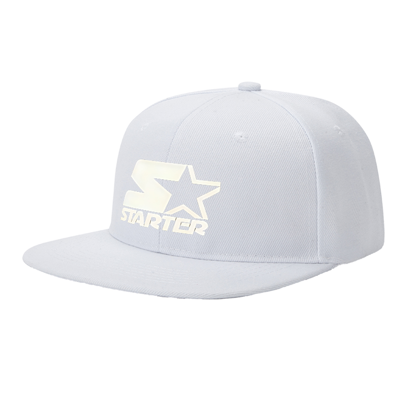 Flat Brim Baseball Cap Starter Star Logo Print Streetwear Underground Skate Style Basketball Court Urban Skate Park Fit for Skaters Rappers Streetwear Enthusiasts