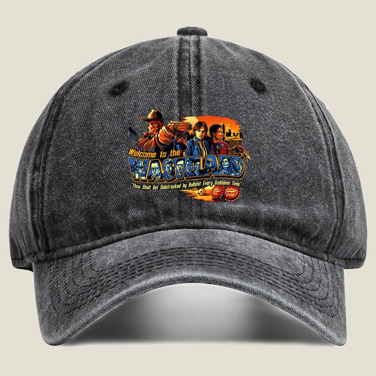 Fallout: Welcome to the Wasteland – Vault Dweller, Ranger, and Companion - Washed Denim - Baseball Cap