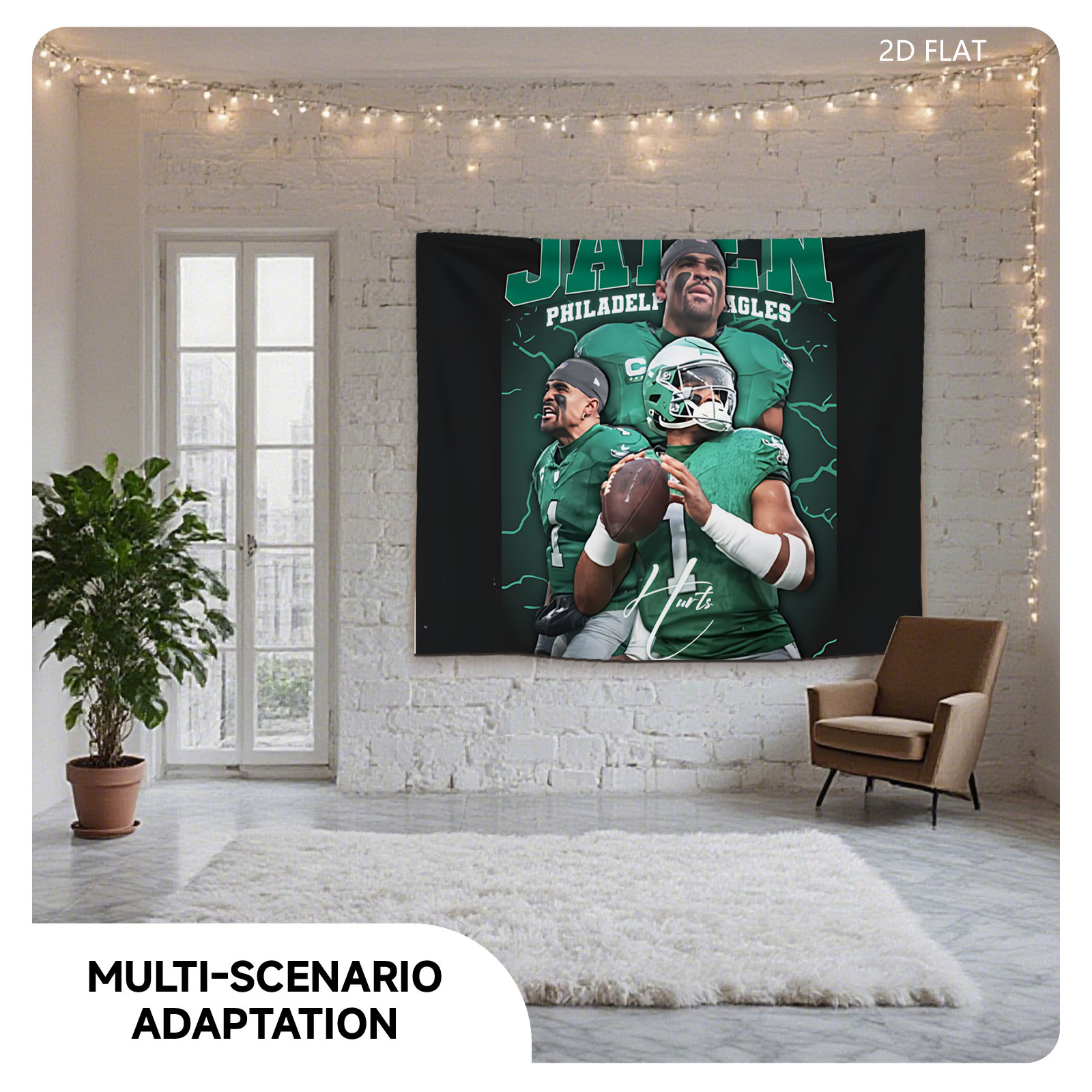 Jalen Hurts, Philadelphia Eagles Quarterback, in Action and Leadership Moments - Tapestry