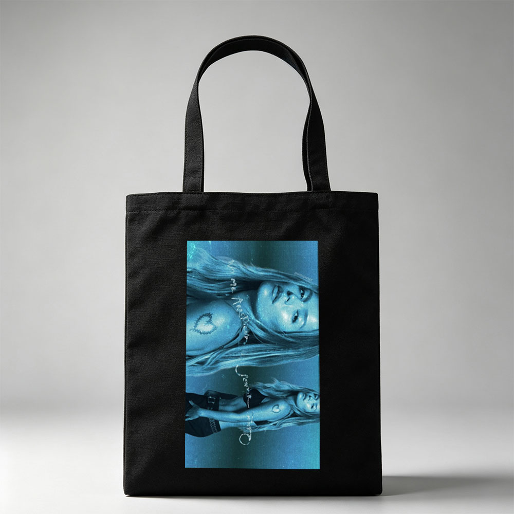 Lana Del Rey Underwater Scene - Ethereal Blue Portrait with Heart Tattoo and Flowing Hair - Canvas tote bags