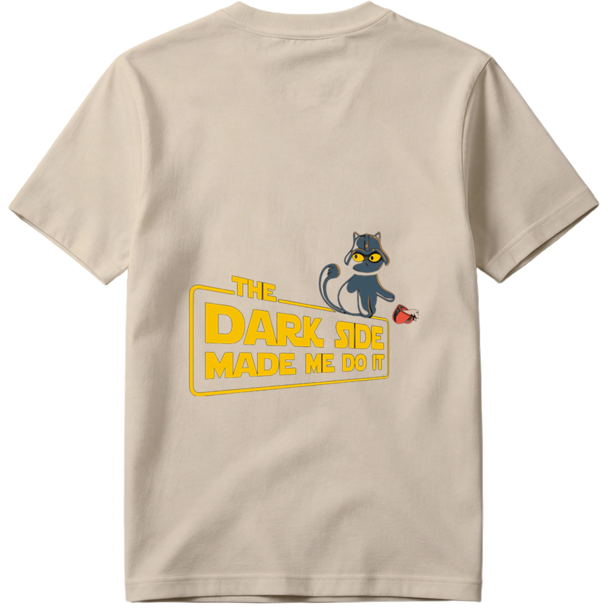 Star Wars - The Dark Side Made Me Do It Cat - Tee