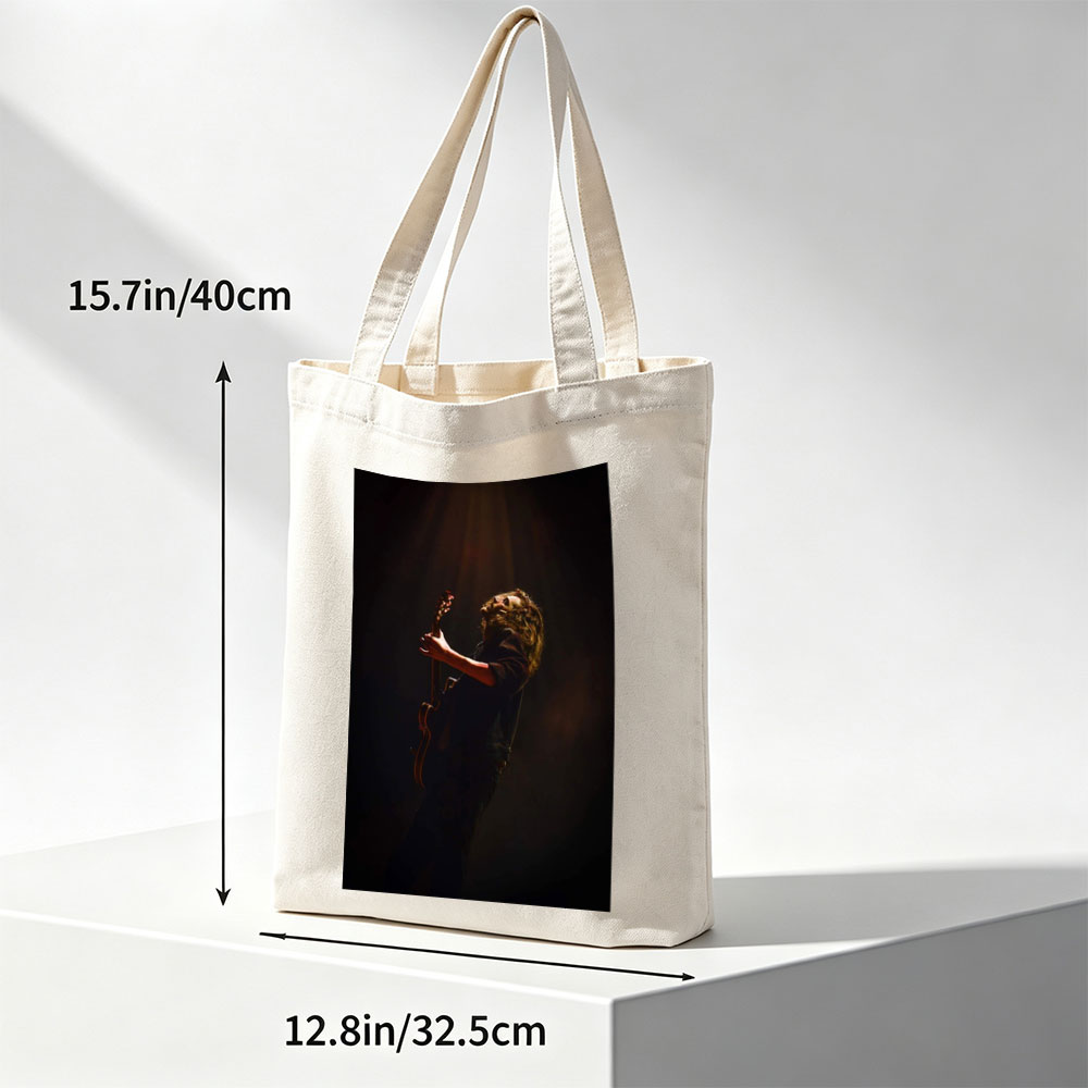 Chris Cornell Live Performance - Passionate Guitarist in Dark Stage Spotlight - Canvas tote bags