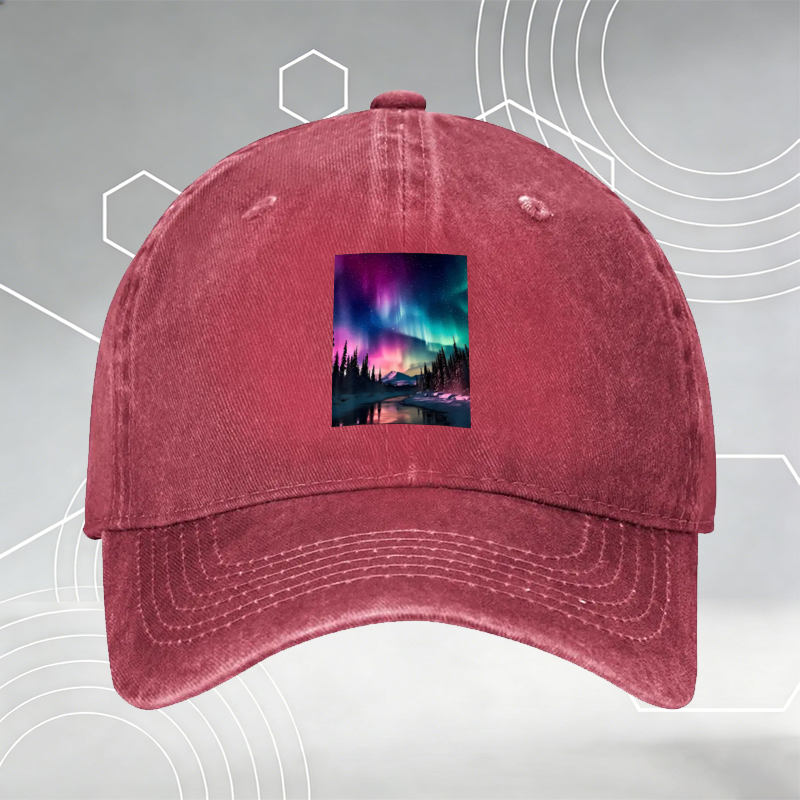 New Baseball Cap with Chess King & Queen Print 
