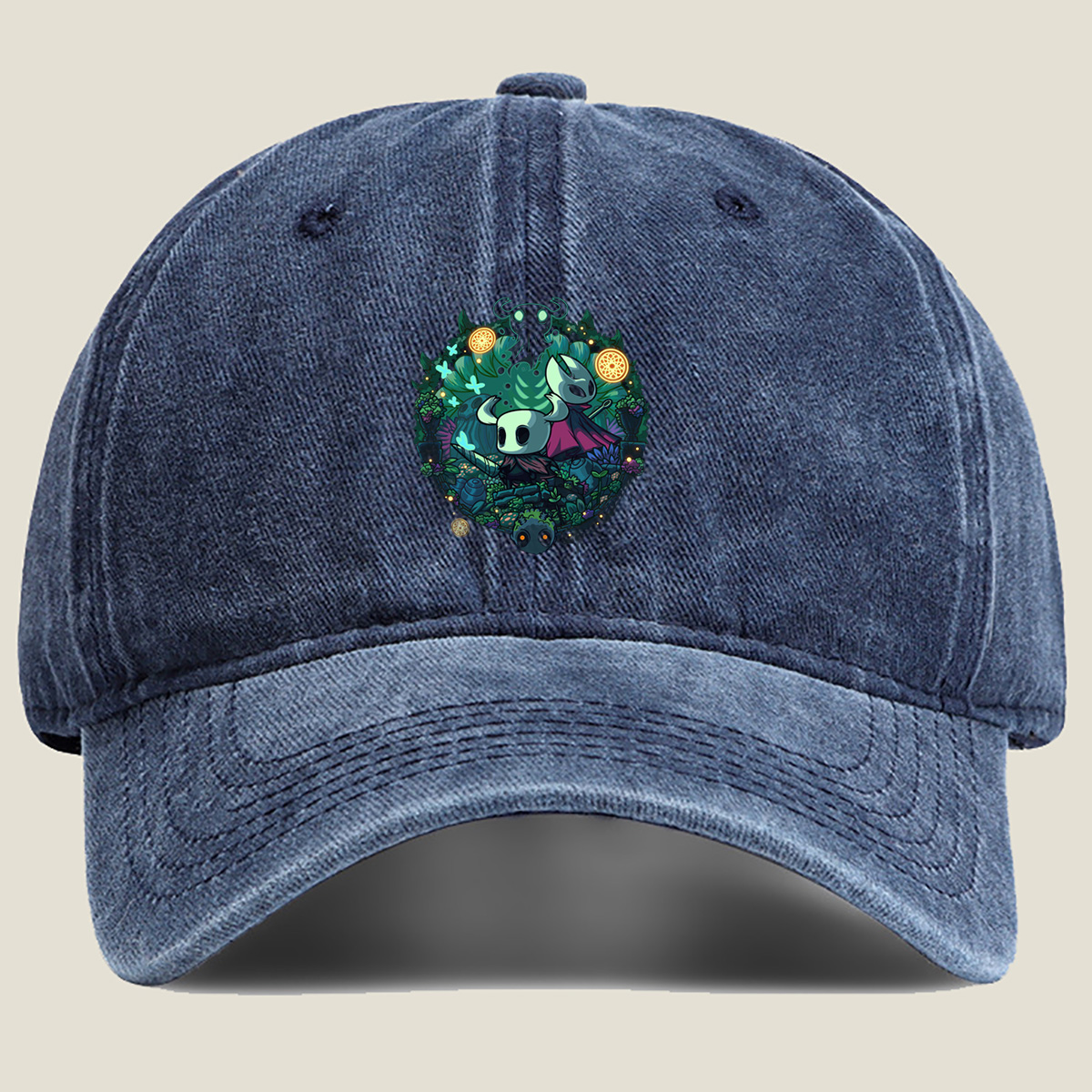 Hollow Knight: Hornet and The Knight in the Garden of Souls - Washed Denim - Baseball Cap