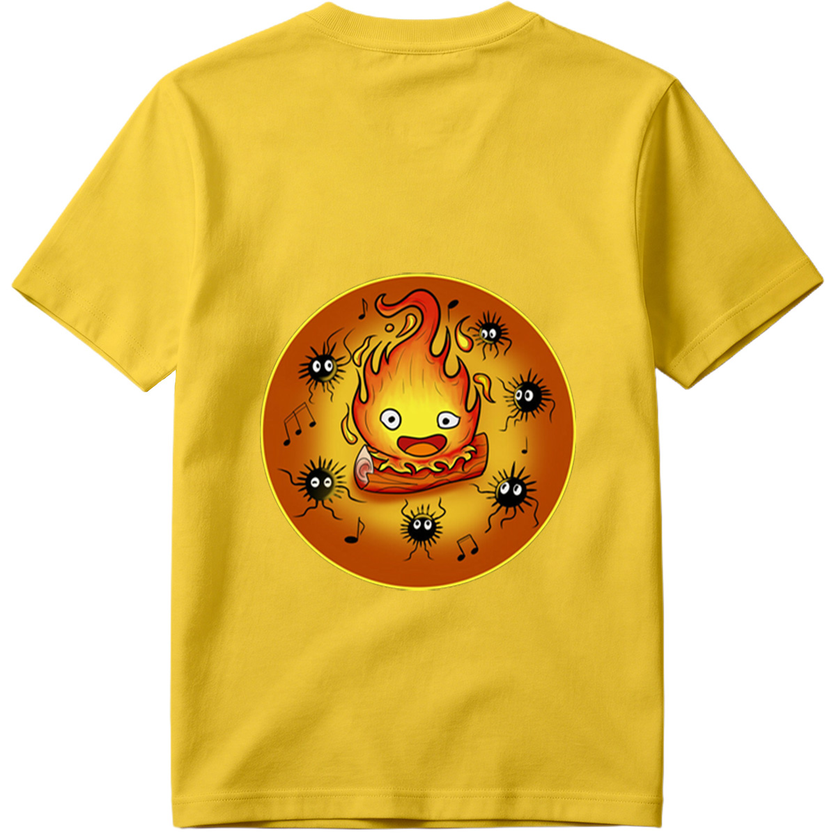 Flame Character with Spiders and Music Notes - Tee