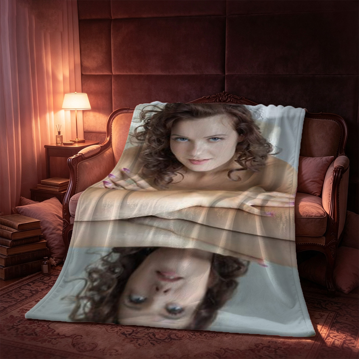 Pink Bunny Ears Lingerie Seduction - Blanket