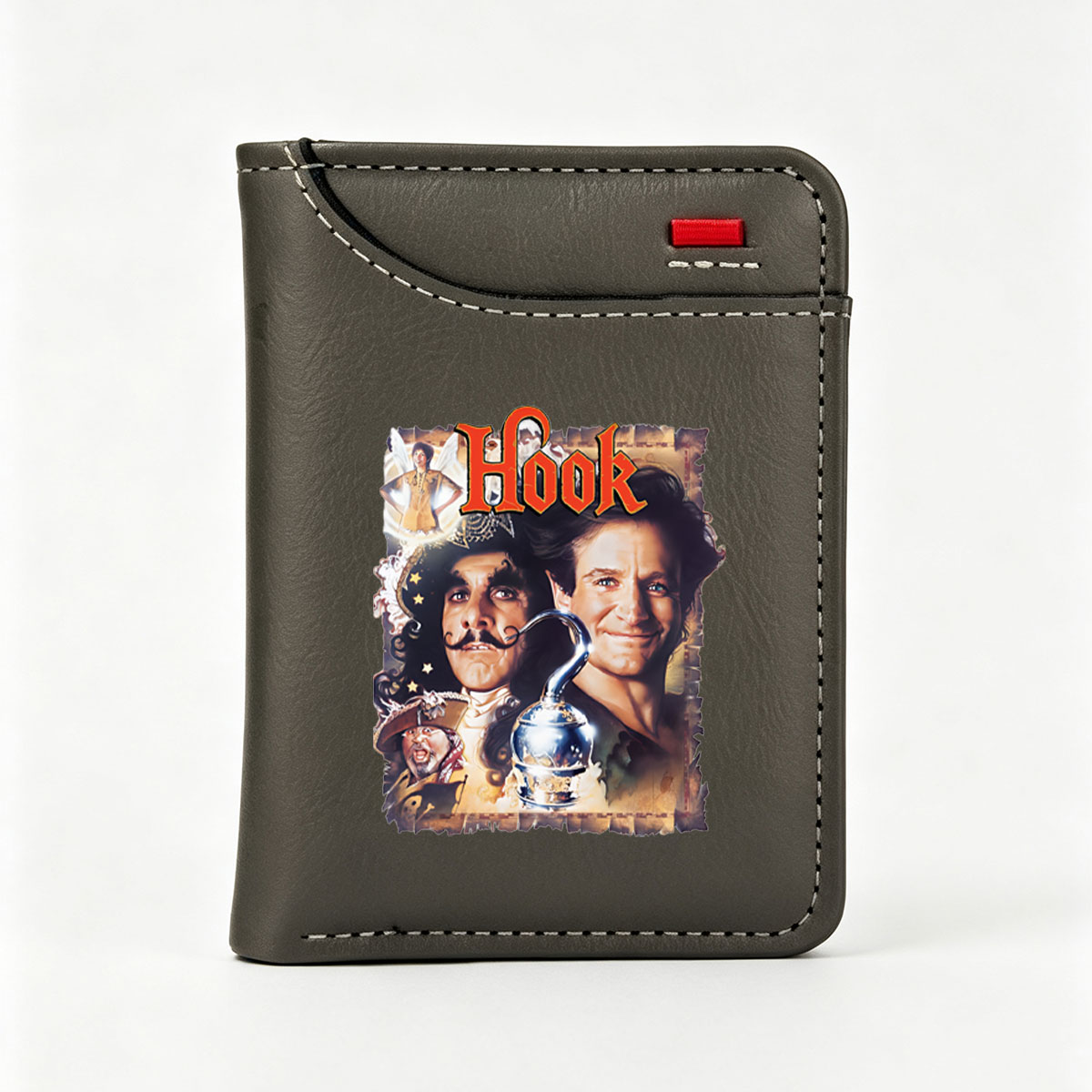 Hook: Robin Williams as Peter Pan, Dustin Hoffman as Captain Hook, Julia Roberts as Tinker Bell - Vertical Style Wallet