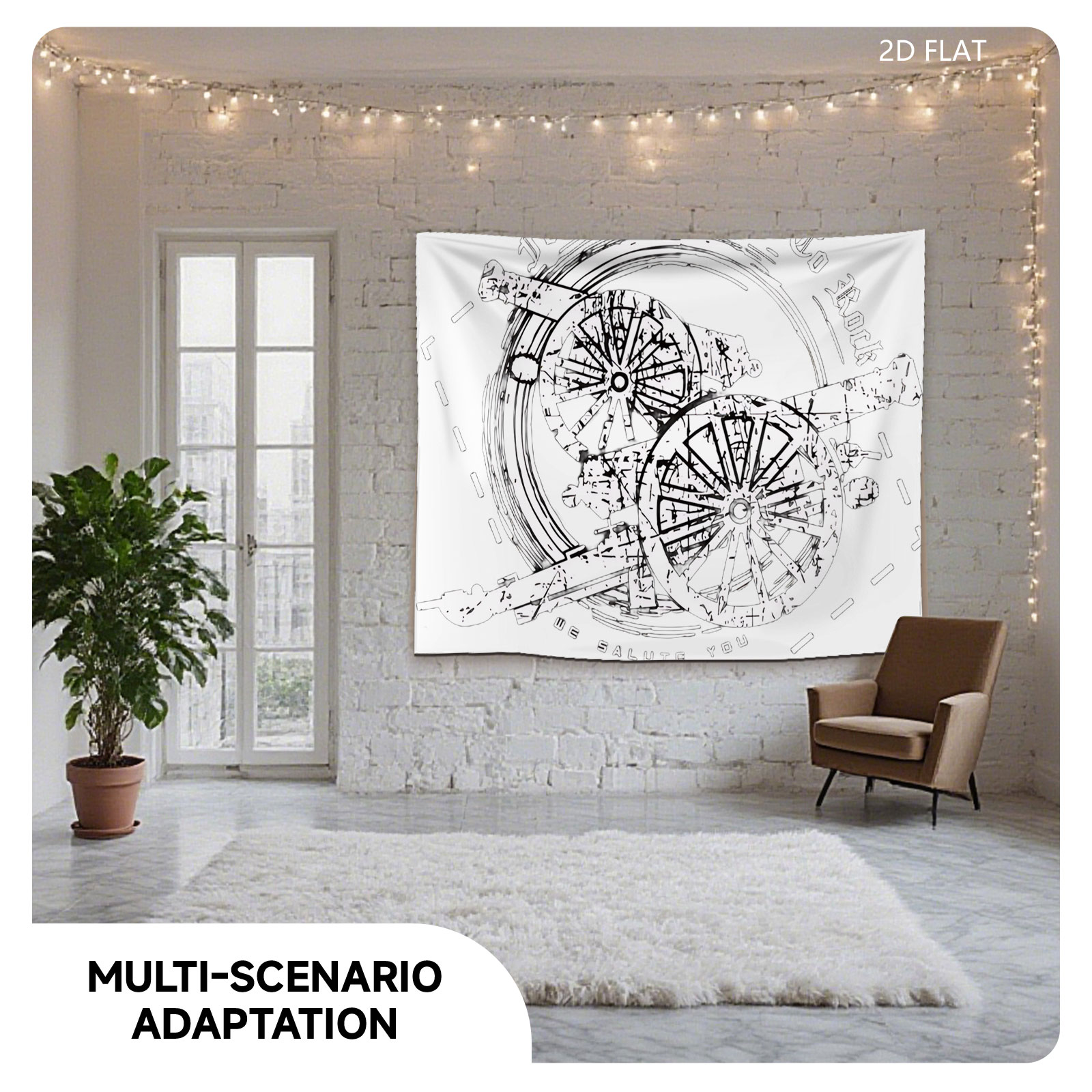 AC/DC For Those About To Rock We Salute You Cannon Logo - Tapestry