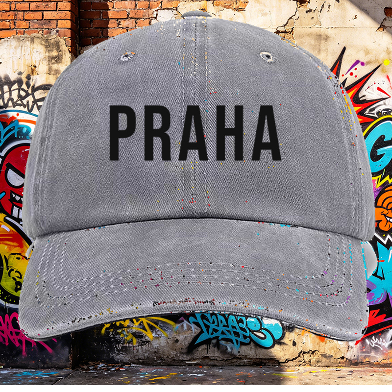 Men's Printed Washed Cap with 