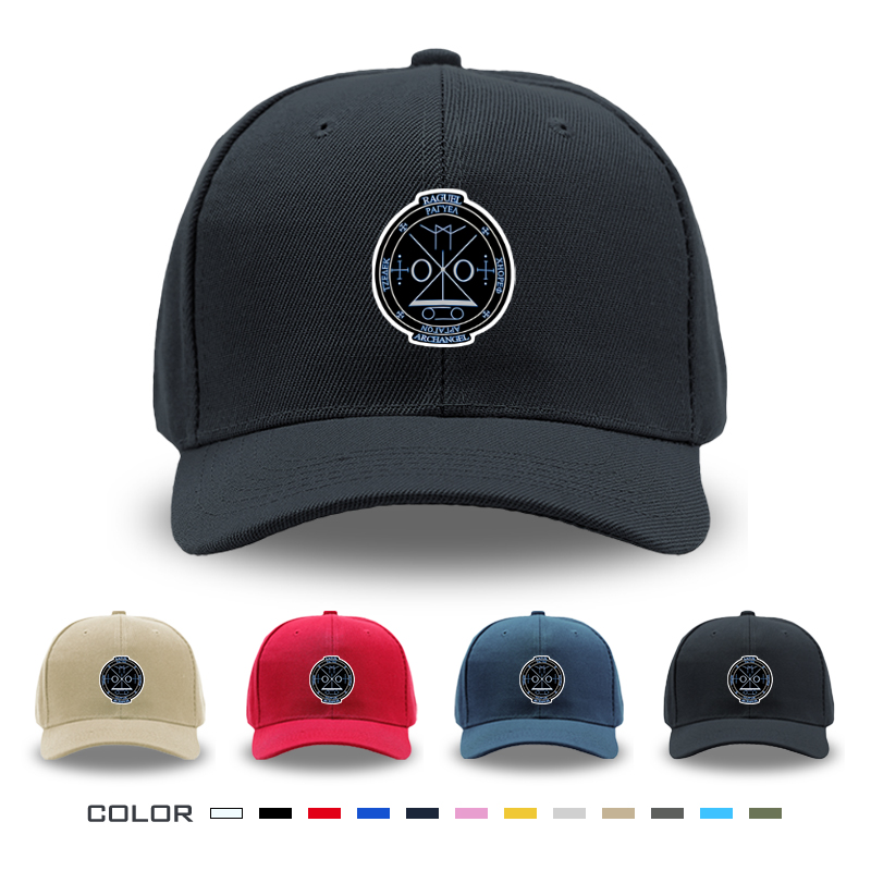 1pc New Baseball Cap with Archangel Raguel Symbol Print Unisex Adjustable Hat for Outdoor Activities and Casual Wear Suitable for Adults Who Love Mystical and Spiritual Designs
