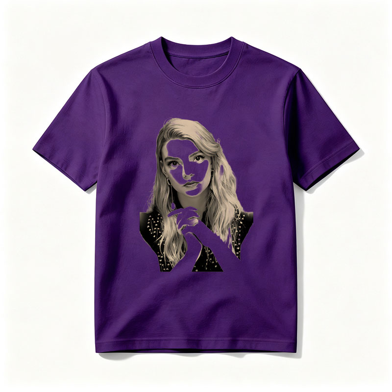 Mysterious Woman with Masked Face and Long Blonde Hair - Tee