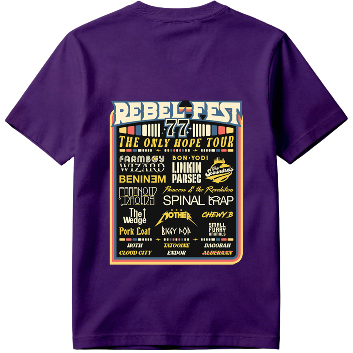 Rebel-Fest 77: The Only Hope Tour Featuring Star Wars Characters and Bands - Tee