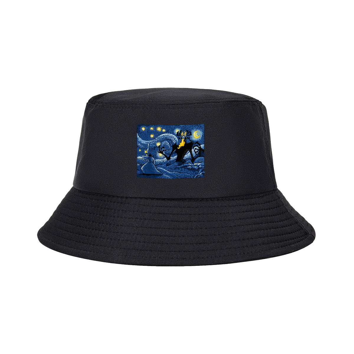 Samurai vs. Fiery Spider in Starry Night - Fisherman's Hat