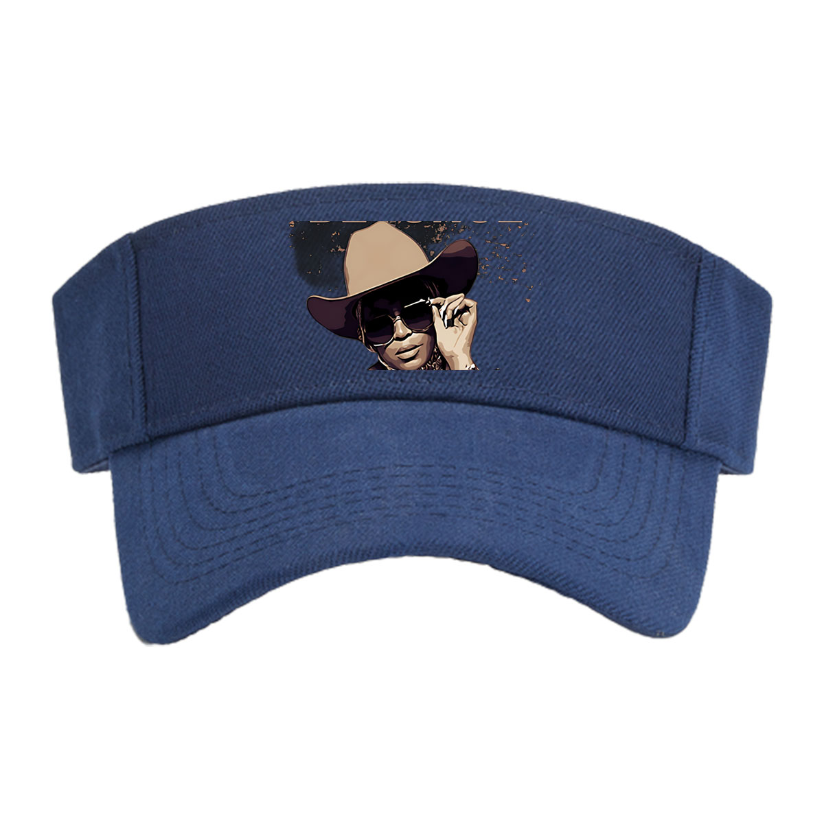 Beyoncé in Cowboy Hat and Sunglasses Artwork -  Visor cap
