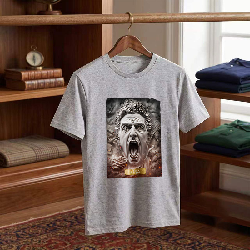 Dumbledore's Advocate: A Dramatic Portrait of Albus Dumbledore in Stone Relief - Tee