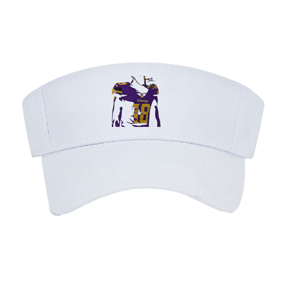 Justin Jefferson, Vikings #18, NFL Football Player -  Visor cap