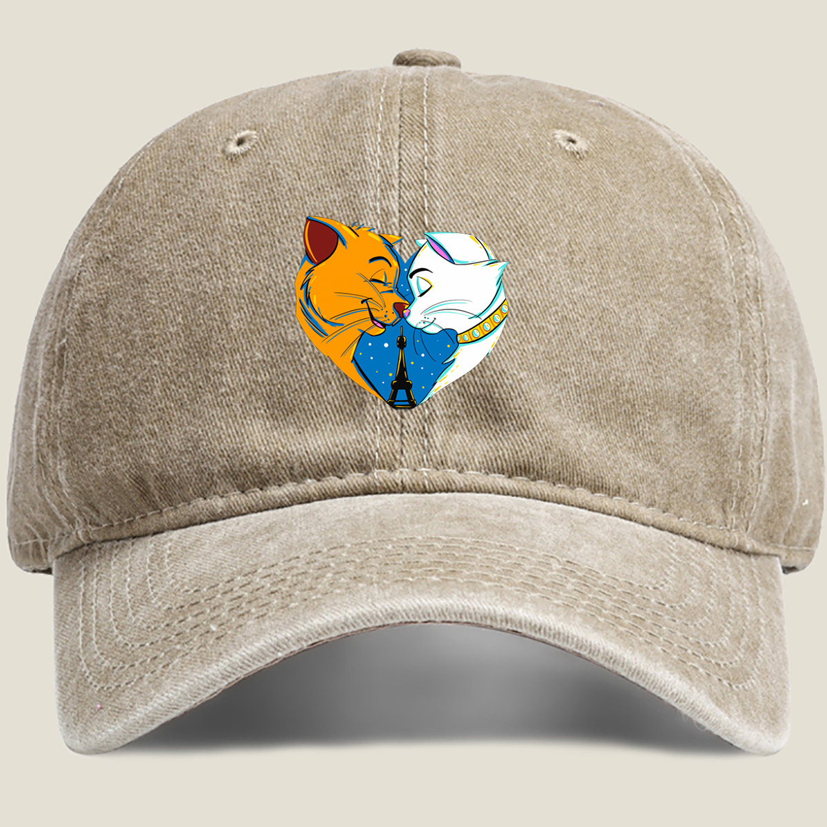 The Aristocats: Thomas O'Malley and Marie - Washed Denim - Baseball Cap