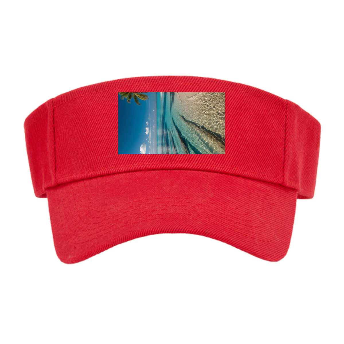 Crystal Clear Waters and Palm Trees on a Tropical Beach -  Visor cap