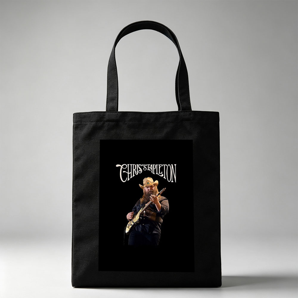 Chris Stapleton Live Performance Playing Guitar on Stage - Canvas tote bags