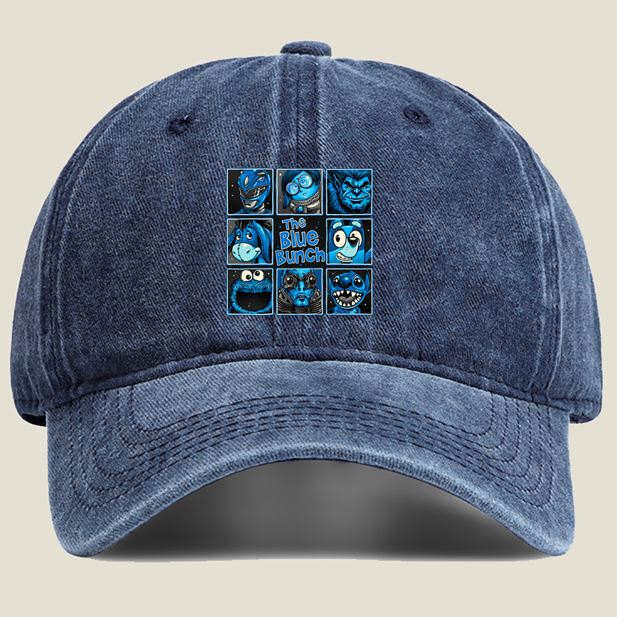 The Blue Bunch: A Collection of Blue Characters - Washed Denim - Baseball Cap