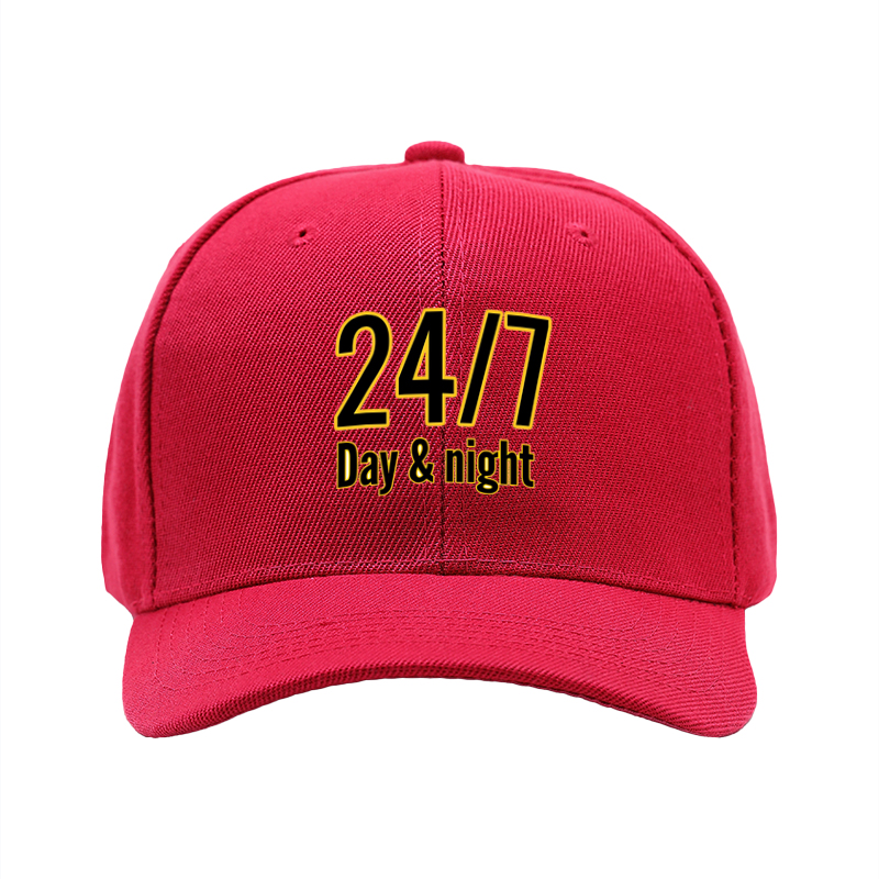 1pc New Baseball Cap with 24/7 Day & Night Print Unisex Adjustable Hat for Outdoor Activities and Daily Wear Suitable for Adults and Teens