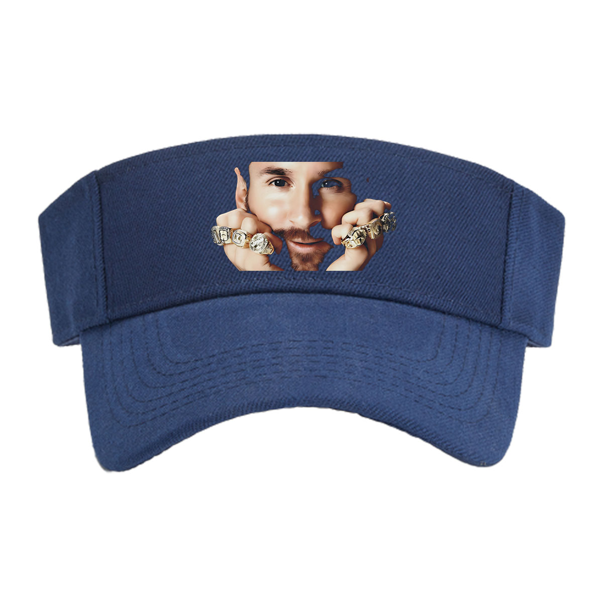 Lionel Messi with Championship Rings Signature Portrait -  Visor cap