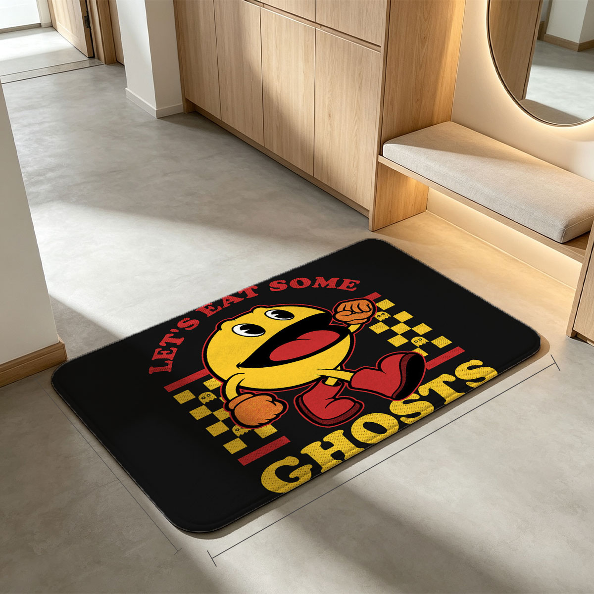 Pac-Man: Let's Eat Some Ghosts - Flannel floor mat