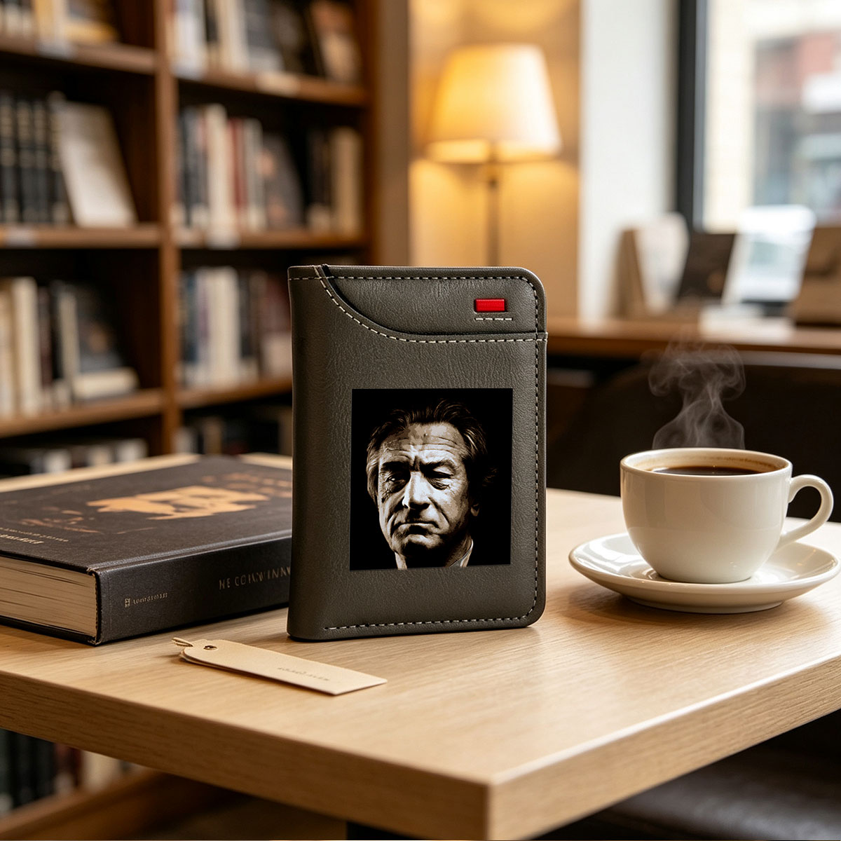 Robert De Niro in a dramatic close-up portrait - Vertical Style Wallet